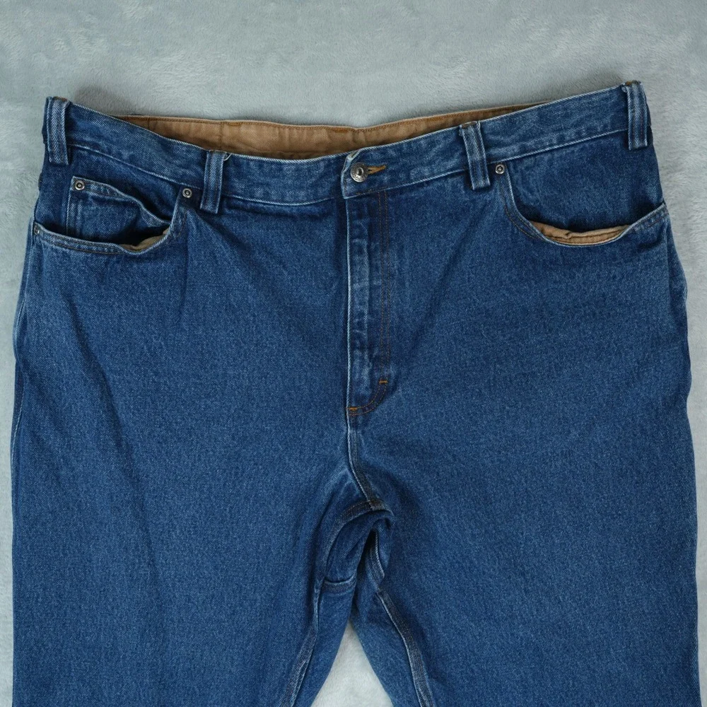 Duluth Trading Jeans Men 44x28 Blue Ballroom Relaxed Fit Workwear Rugged 86069B